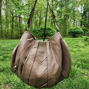 orYANY luxury hobo genuine leather handbag purse, nude beige